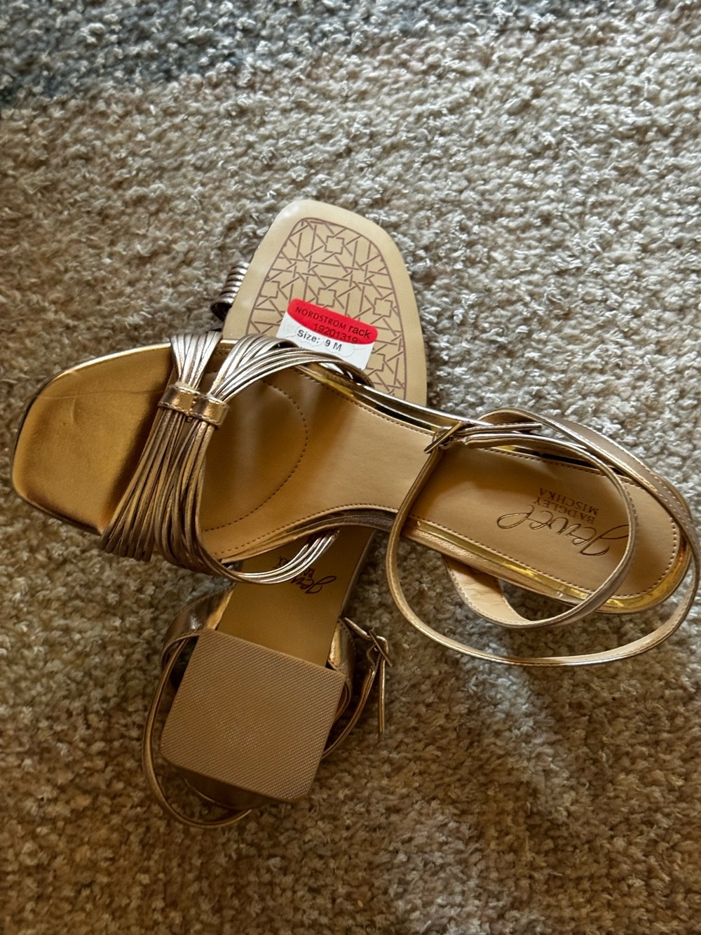 NEW Jewel Badgely Mischka Michelle Ankle Strap Sandal in Rose Gold - Picture 11 of 11